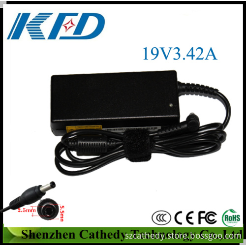 60W Laptop Adapter for Asus 19V3.42A, CE Approved, Two Years Warrenty